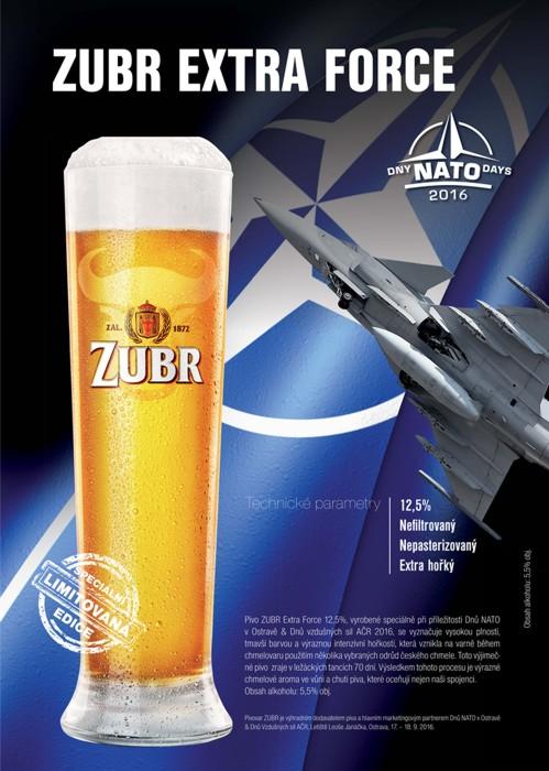 Zubr Extra Force, to je pivo pro Dny NATO v Ostravě