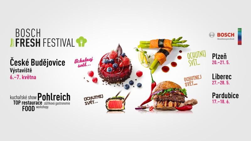 Gurmánský BOSCH FRESH FESTIVAL nově i v Českých Budějovicích!