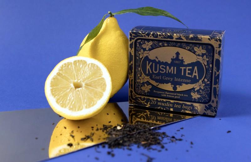 Kusmi Tea: Earl Grey Intense, černý čaj s bergamotem a citronovou kůrou