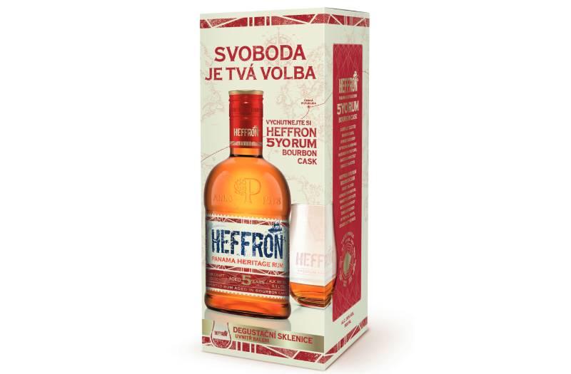 Dárkové balení pětiletého rumu Heffron